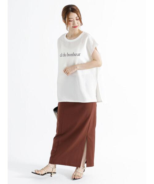 Te chichi（テチチ）の「ロゴプリント格子楊柳Tブラウス（シャツ/ブラウス・レディース・ブラウン/オフホワイト/ブラック・F）」の8枚目の写真