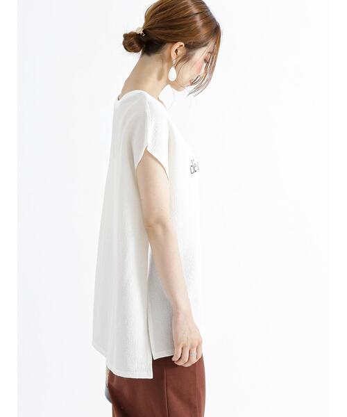 Te chichi（テチチ）の「ロゴプリント格子楊柳Tブラウス（シャツ/ブラウス・レディース・ブラウン/オフホワイト/ブラック・F）」の10枚目の写真