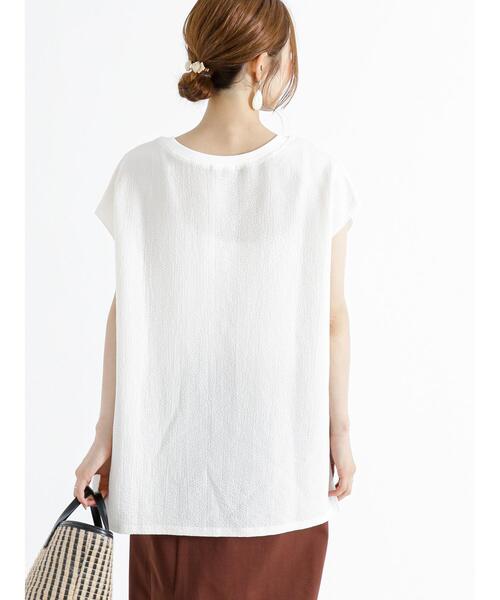 Te chichi（テチチ）の「ロゴプリント格子楊柳Tブラウス（シャツ/ブラウス・レディース・ブラウン/オフホワイト/ブラック・F）」の11枚目の写真