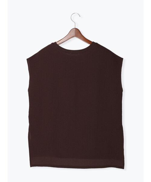 Te chichi（テチチ）の「ロゴプリント格子楊柳Tブラウス（シャツ/ブラウス・レディース・ブラウン/オフホワイト/ブラック・F）」の19枚目の写真