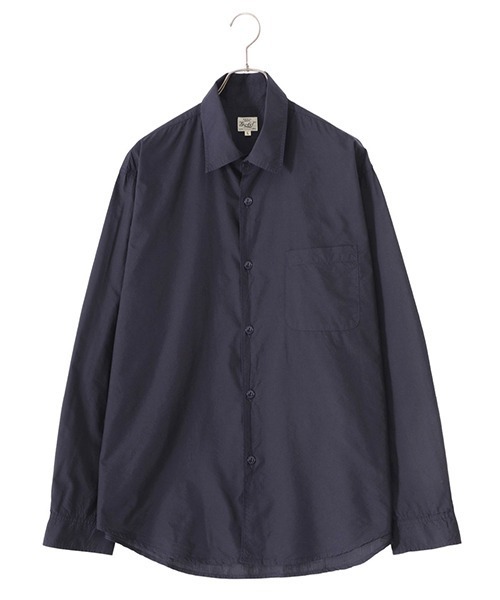 GOLD（ゴールド）の「東洋エンタープライズ GOLD / ゴールド : COTTON/SILK CHAMBRAY REGULAR SHIRT : 23A-GL28987[MUS]（シャツ/ブラウス・メンズ・ネイビー/ブラック・M/L/XL）」の2枚目の写真