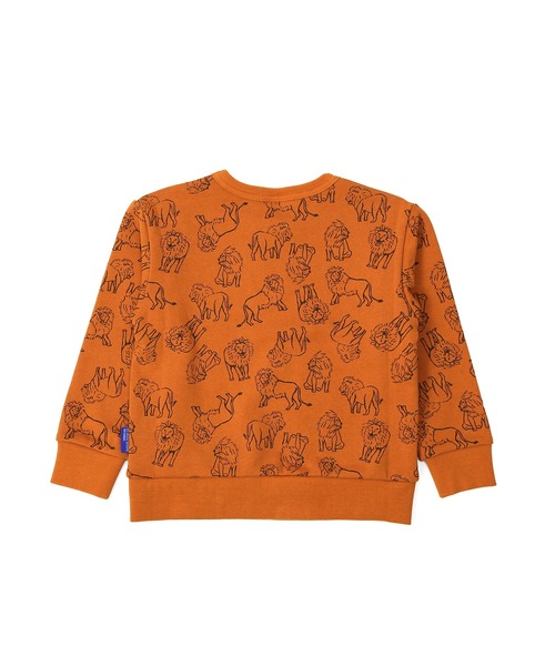 DILASH（ディラッシュ）の「アニマルジャカード柄トレーナー（スウェット・キッズ・キャメル/チャコール/グリーン・130/140/120/100/110/90/80）」の6枚目の写真