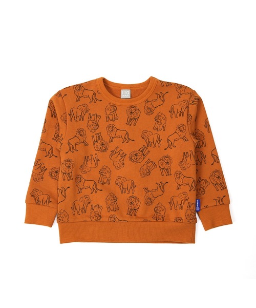 DILASH（ディラッシュ）の「アニマルジャカード柄トレーナー（スウェット・キッズ・キャメル/チャコール/グリーン・130/140/120/100/110/90/80）」の5枚目の写真