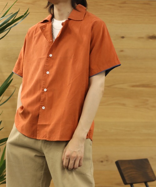 aimoha(アイモハ)の「aimoha menビッグシルエット半袖シャツ (SS)(シャツ/ブラウス・メンズ・グレー/ブルー/レッド・X-LARGE/LARGE/XX-LARGE)」の3枚目の写真