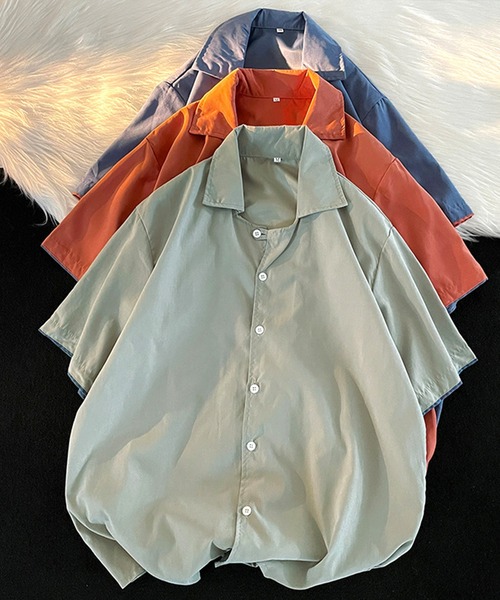 aimoha(アイモハ)の「aimoha menビッグシルエット半袖シャツ (SS)(シャツ/ブラウス・メンズ・グレー/ブルー/レッド・X-LARGE/LARGE/XX-LARGE)」の15枚目の写真