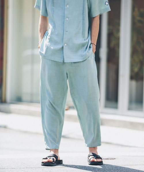 URBAN RESEARCH Sonny Label（アーバンリサーチサニーレーベル）の「『別注』BAEXFATE×Sonny Label　テックリネンイージーパンツ（その他パンツ・メンズ・チャコールグレー/ナチュラル/ブルー系その他・MEDIUM/LARGE）」の3枚目の写真
