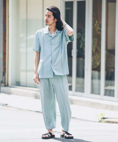 URBAN RESEARCH Sonny Label（アーバンリサーチサニーレーベル）の「『別注』BAEXFATE×Sonny Label　テックリネンイージーパンツ（その他パンツ・メンズ・チャコールグレー/ナチュラル/ブルー系その他・MEDIUM/LARGE）」の18枚目の写真