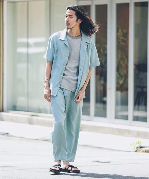 URBAN RESEARCH Sonny Label（アーバンリサーチサニーレーベル）の「『別注』BAEXFATE×Sonny Label　テックリネンイージーパンツ（その他パンツ・メンズ・チャコールグレー/ナチュラル/ブルー系その他・MEDIUM/LARGE）」の19枚目の写真