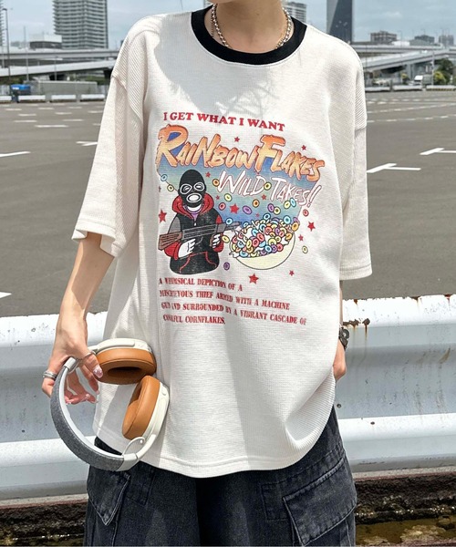 sedacle（セダクル）の「ワッフルリンガーTシャツ（Tシャツ/カットソー・メンズ・ブラック/ネイビー/アイボリー・MEDIUM/LARGE）」の4枚目の写真