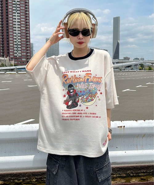 sedacle（セダクル）の「ワッフルリンガーTシャツ（Tシャツ/カットソー・メンズ・ブラック/ネイビー/アイボリー・MEDIUM/LARGE）」の5枚目の写真