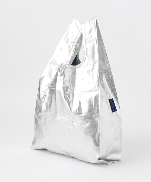 BAGGU（バグー）の「＜BAGGU＞メタリック ポケッタブルバッグ/BABY（トートバッグ・レディース・シルバー/ライム/ゴールド/ライトブルー/パープル/ピンク・FREE）」の14枚目の写真
