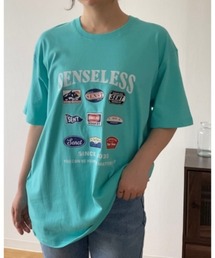 Malbon ロゴトップス ミントカラーが爽やか✨ラウンド映え⭐SMLあり ミント」に該当するレディースのTシャツ/カットソーファッション