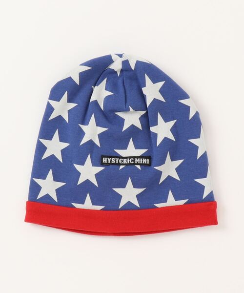 HYSTERIC MINI（ヒステリックミニ）の「MY FIRST HYSTERIC FUNLANDBABYキャップ（ニットキャップ/ビーニー・キッズ・ピンク/ブルー・FREE）」の2枚目の写真