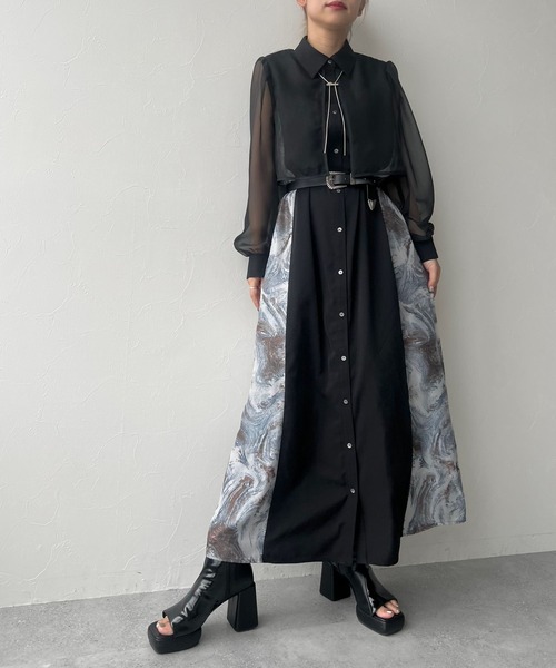 HARE（ハレ）の「シアーガラキリカエワンピース(HARE)（ワンピース