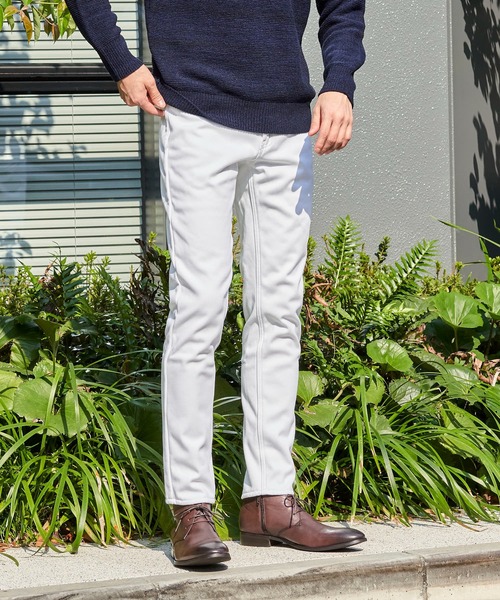 TETE HOMME(テットオム)の「裏起毛ストレッチテーパードパンツ(その他パンツ・メンズ・ワンウォッシュ/ネイビー/インディゴブルー/ブラウン/ブラック/グレイッシュベージュ/グレー/ベージュ/ホワイト・X-LARGE/LARGE/SMALL/MEDIUM)」の3枚目の写真