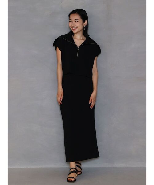 LAGUNAMOON（ラグナムーン）の「ショートZIPカットトップス（Tシャツ/カットソー・レディース・ブルー/アイボリー/ブラック・FREE）」の5枚目の写真