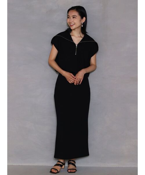 LAGUNAMOON（ラグナムーン）の「ショートZIPカットトップス（Tシャツ/カットソー・レディース・ブルー/アイボリー/ブラック・FREE）」の6枚目の写真