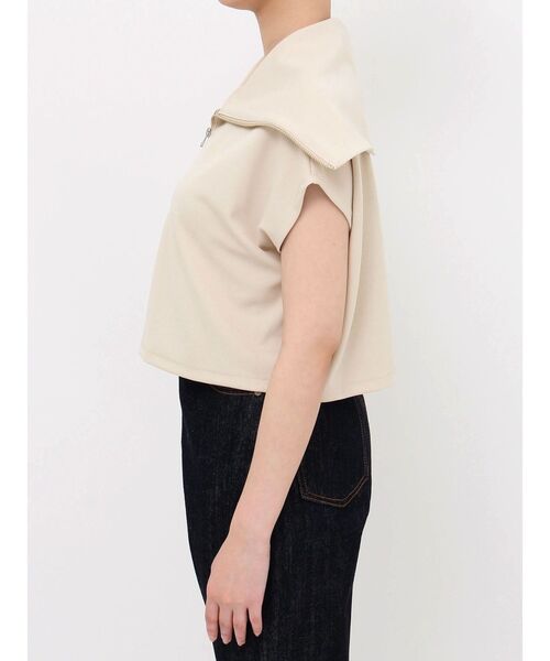 LAGUNAMOON（ラグナムーン）の「ショートZIPカットトップス（Tシャツ/カットソー・レディース・ブルー/アイボリー/ブラック・FREE）」の11枚目の写真