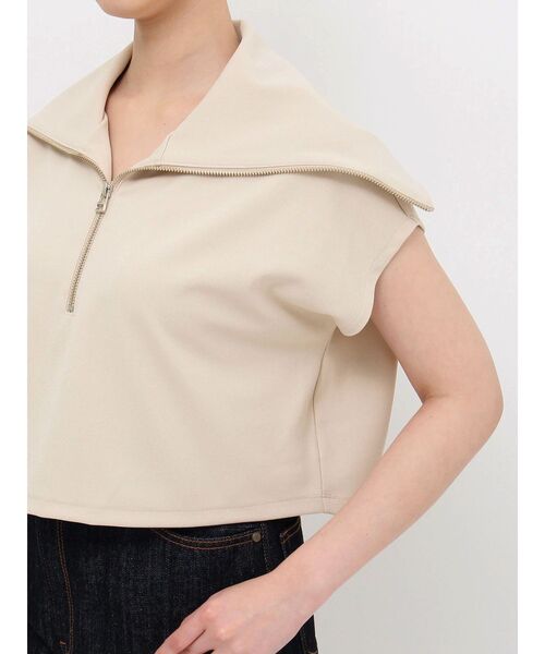 LAGUNAMOON（ラグナムーン）の「ショートZIPカットトップス（Tシャツ/カットソー・レディース・ブルー/アイボリー/ブラック・FREE）」の14枚目の写真