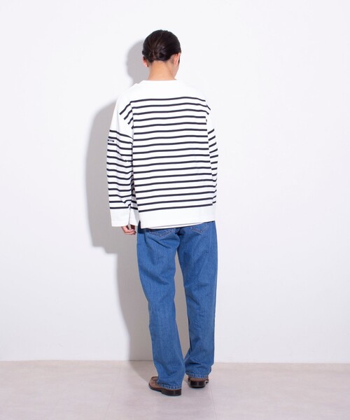 GLOSTER（グロスター）の「【GLOSTER/グロスター】バスクボーダー  ボートネック パネルボーダー（ニット/セーター・メンズ・ホワイト系その他2/ホワイト系その他/チャコールグレー/ネイビー・S/M/L）」の11枚目の写真