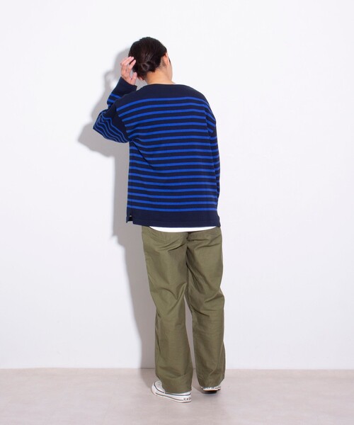 GLOSTER（グロスター）の「【GLOSTER/グロスター】バスクボーダー  ボートネック パネルボーダー（ニット/セーター・メンズ・ホワイト系その他2/ホワイト系その他/チャコールグレー/ネイビー・S/M/L）」の20枚目の写真