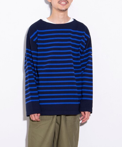 GLOSTER（グロスター）の「【GLOSTER/グロスター】バスクボーダー  ボートネック パネルボーダー（ニット/セーター・メンズ・ホワイト系その他2/ホワイト系その他/チャコールグレー/ネイビー・S/M/L）」の15枚目の写真