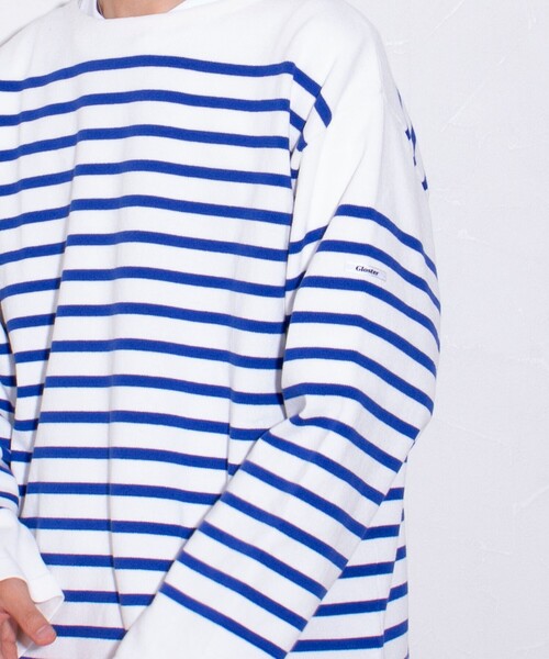 GLOSTER（グロスター）の「【GLOSTER/グロスター】バスクボーダー  ボートネック パネルボーダー（ニット/セーター・メンズ・ホワイト系その他2/ホワイト系その他/チャコールグレー/ネイビー・S/M/L）」の10枚目の写真