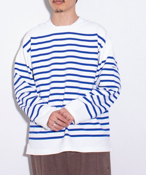 GLOSTER（グロスター）の「【GLOSTER/グロスター】バスクボーダー  ボートネック パネルボーダー（ニット/セーター・メンズ・ホワイト系その他2/ホワイト系その他/チャコールグレー/ネイビー・S/M/L）」の17枚目の写真