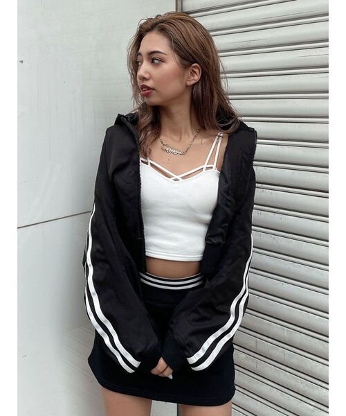 GYDA（ジェイダ）の「バインダービスチェ（キャミソール・レディース・ブラック/オフホワイト・FREE）」の7枚目の写真