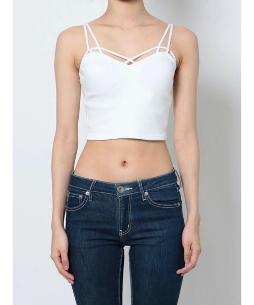 GYDA（ジェイダ）の「バインダービスチェ（キャミソール・レディース・ブラック/オフホワイト・FREE）」の21枚目の写真