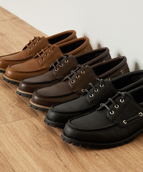 EMMA CLOTHES（エマクローズ）の「クラシカルデッキシューズ EMMA CLOTHES（モカシン/デッキシューズ・メンズ・ダークブラウン/ブラック/ライトブラウン・M/L/S）」の14枚目の写真