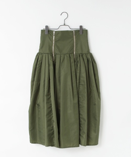 LOWRYS FARM（ローリーズファーム）の「フロントジップスカート　976097（スカート・キッズ・ブラック/カーキ・FREE）」の10枚目の写真