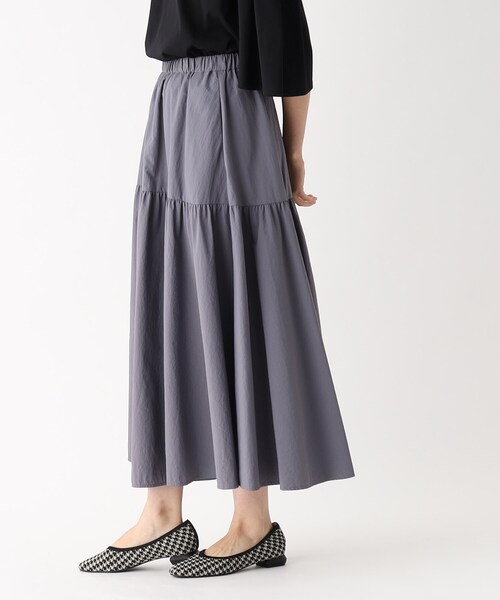 OPAQUE.CLIP（オペークドットクリップ）の「◆ボリュームティアードスカート【洗濯機洗い可/イージーケア】（スカート・レディース・ブラック/チャコールグレー/ピンク系・36/40/38）」の8枚目の写真