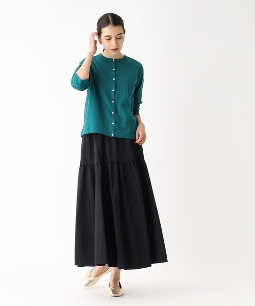 OPAQUE.CLIP（オペークドットクリップ）の「◆ボリュームティアードスカート【洗濯機洗い可/イージーケア】（スカート・レディース・ブラック/チャコールグレー/ピンク系・36/40/38）」の10枚目の写真