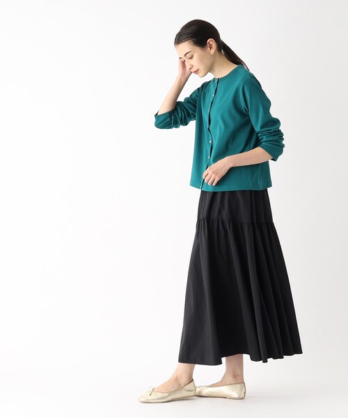 OPAQUE.CLIP（オペークドットクリップ）の「◆ボリュームティアードスカート【洗濯機洗い可/イージーケア】（スカート・レディース・ブラック/チャコールグレー/ピンク系・36/40/38）」の12枚目の写真