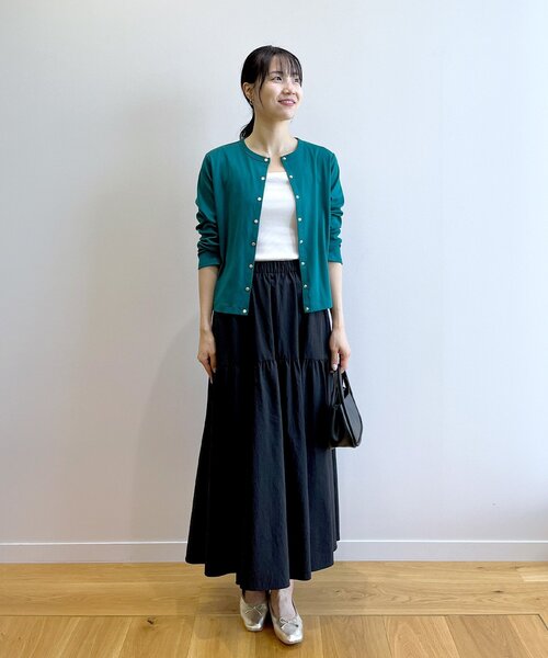 OPAQUE.CLIP（オペークドットクリップ）の「◆ボリュームティアードスカート【洗濯機洗い可/イージーケア】（スカート・レディース・ブラック/チャコールグレー/ピンク系・36/40/38）」の17枚目の写真