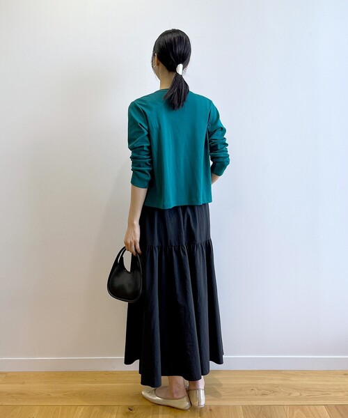 OPAQUE.CLIP（オペークドットクリップ）の「◆ボリュームティアードスカート【洗濯機洗い可/イージーケア】（スカート・レディース・ブラック/チャコールグレー/ピンク系・36/40/38）」の19枚目の写真