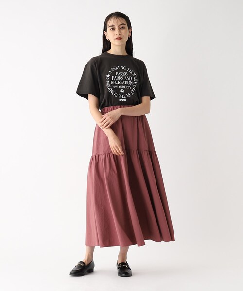 OPAQUE.CLIP（オペークドットクリップ）の「◆ボリュームティアードスカート【洗濯機洗い可/イージーケア】（スカート・レディース・ブラック/チャコールグレー/ピンク系・36/40/38）」の22枚目の写真