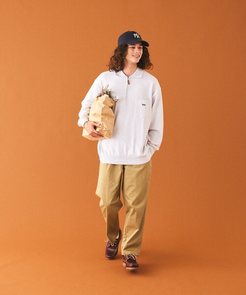 TOWNCRAFT（タウンクラフト）の「TOWN CRAFT/タウンクラフト 別注 ツイルイージーパンツ（チノパンツ・メンズ・チャコールグレー/オリーブ/ブラック/ナチュラル/ベージュ・MEDIUM/LARGE/SMALL）」の8枚目の写真