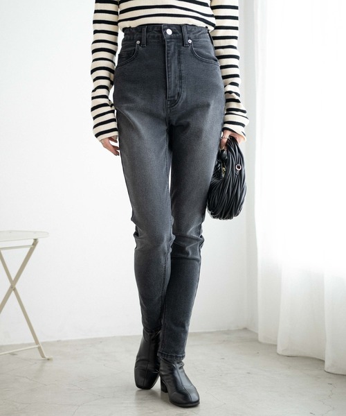 WEGO（ウィゴー）の「WEGO/ハイウエストストレッチスキニーパンツ（デニムパンツ・レディース・ダークインディゴブルー/ブラック・MEDIUM/X-SMALL/SMALL）」の17枚目の写真