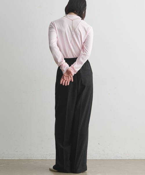 Aunt Marie's(アントマリーズ)の「ウールライクパイピングワイドスラックス【サイズ展開あり】(スラックス・レディース・アイボリー/ネイビー/ブラック・MT/FREE)」の20枚目の写真