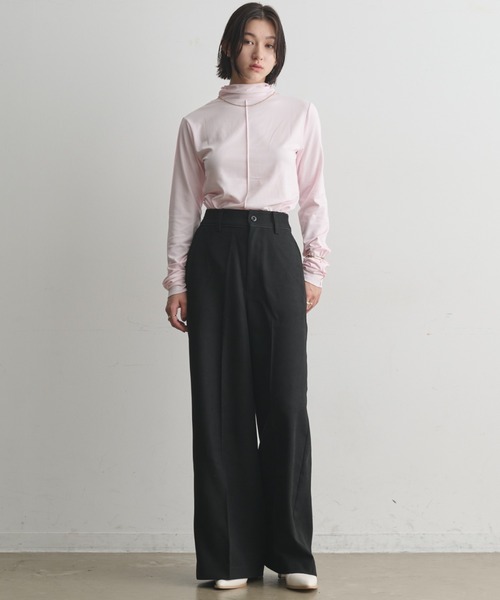 Aunt Marie's(アントマリーズ)の「ウールライクパイピングワイドスラックス【サイズ展開あり】(スラックス・レディース・アイボリー/ネイビー/ブラック・MT/FREE)」の18枚目の写真