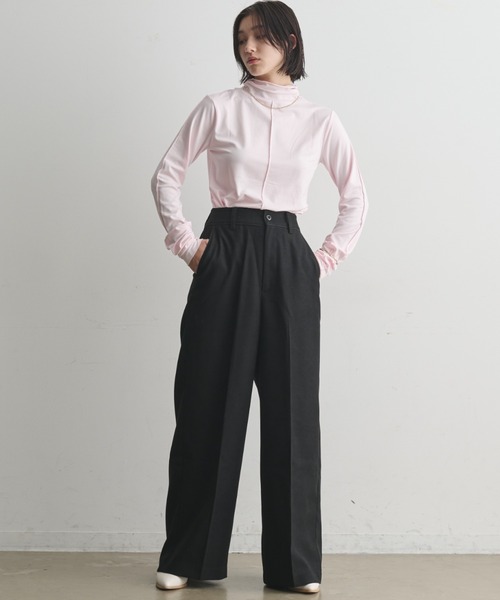 Aunt Marie's(アントマリーズ)の「ウールライクパイピングワイドスラックス【サイズ展開あり】(スラックス・レディース・アイボリー/ネイビー/ブラック・MT/FREE)」の19枚目の写真