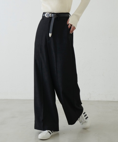 okahiroBEAMS PLUS ウール ワイド スラックスパンツ XL WILD LIFE TAILOR Adam et Rope' スラックス 「WILD TAILOR