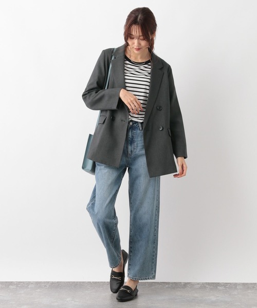 GLOBAL WORK（グローバルワーク）の「お手入れらくらくSET UPWジャケット/MATINEE LINE/969685（トレンチコート・レディース・チャコールグレー/モカ/ベージュ・MEDIUM/LARGE/SMALL）」の21枚目の写真