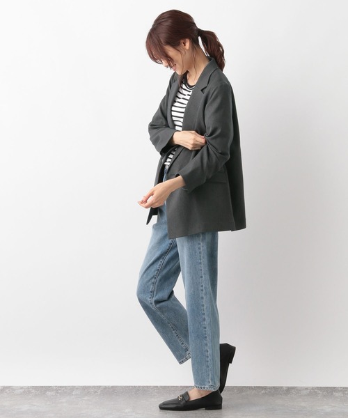 GLOBAL WORK（グローバルワーク）の「お手入れらくらくSET UPWジャケット/MATINEE LINE/969685（トレンチコート・レディース・チャコールグレー/モカ/ベージュ・MEDIUM/LARGE/SMALL）」の22枚目の写真