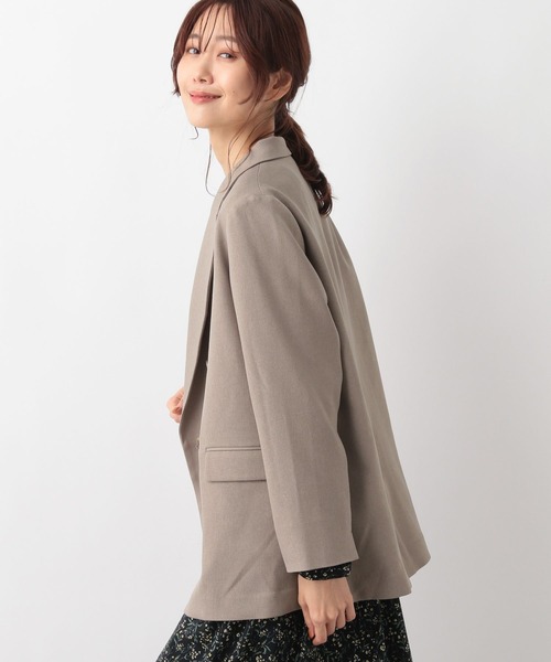 GLOBAL WORK（グローバルワーク）の「お手入れらくらくSET UPWジャケット/MATINEE LINE/969685（トレンチコート・レディース・チャコールグレー/モカ/ベージュ・MEDIUM/LARGE/SMALL）」の6枚目の写真