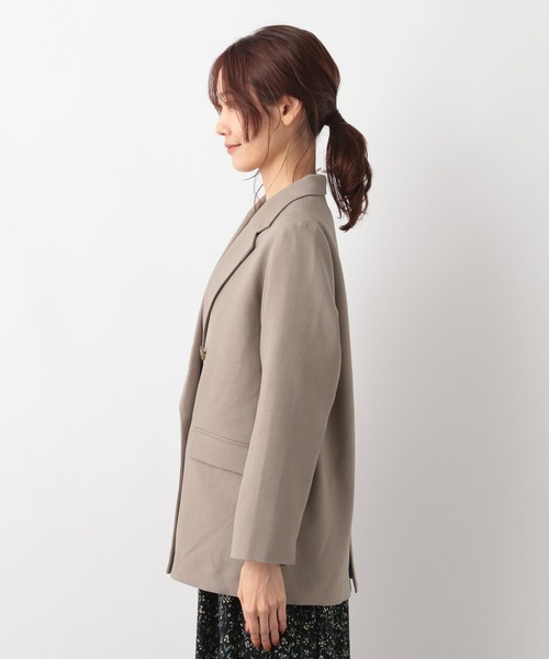 GLOBAL WORK（グローバルワーク）の「お手入れらくらくSET UPWジャケット/MATINEE LINE/969685（トレンチコート・レディース・チャコールグレー/モカ/ベージュ・MEDIUM/LARGE/SMALL）」の9枚目の写真