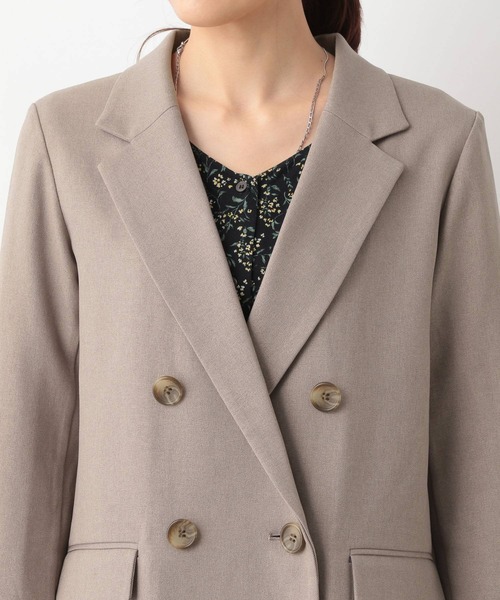 GLOBAL WORK（グローバルワーク）の「お手入れらくらくSET UPWジャケット/MATINEE LINE/969685（トレンチコート・レディース・チャコールグレー/モカ/ベージュ・MEDIUM/LARGE/SMALL）」の11枚目の写真