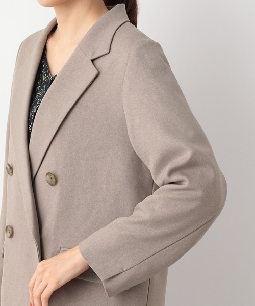 GLOBAL WORK（グローバルワーク）の「お手入れらくらくSET UPWジャケット/MATINEE LINE/969685（トレンチコート・レディース・チャコールグレー/モカ/ベージュ・MEDIUM/LARGE/SMALL）」の13枚目の写真